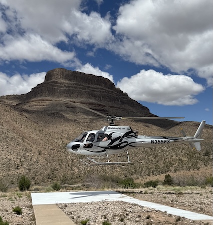 5 star helicopters - Arriving at Grand Canyon Western Ranch 
